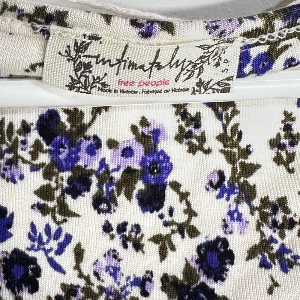 Free People Intimately Soft Long Sleeves Floral Kaya Printed Bodysuit Size S - Picture 2 of 14